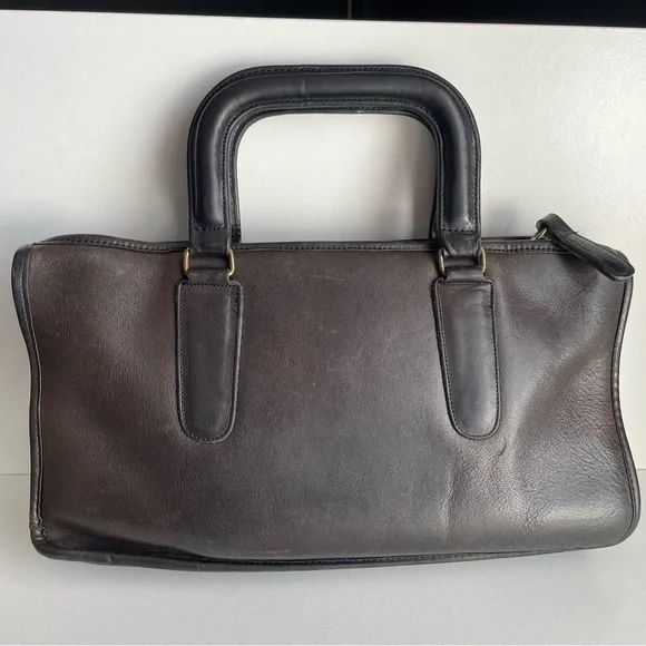 Vintage Coach NYC Lobster Art Slim Leather satchel Handbag 1970’s - Picture 8 of 16